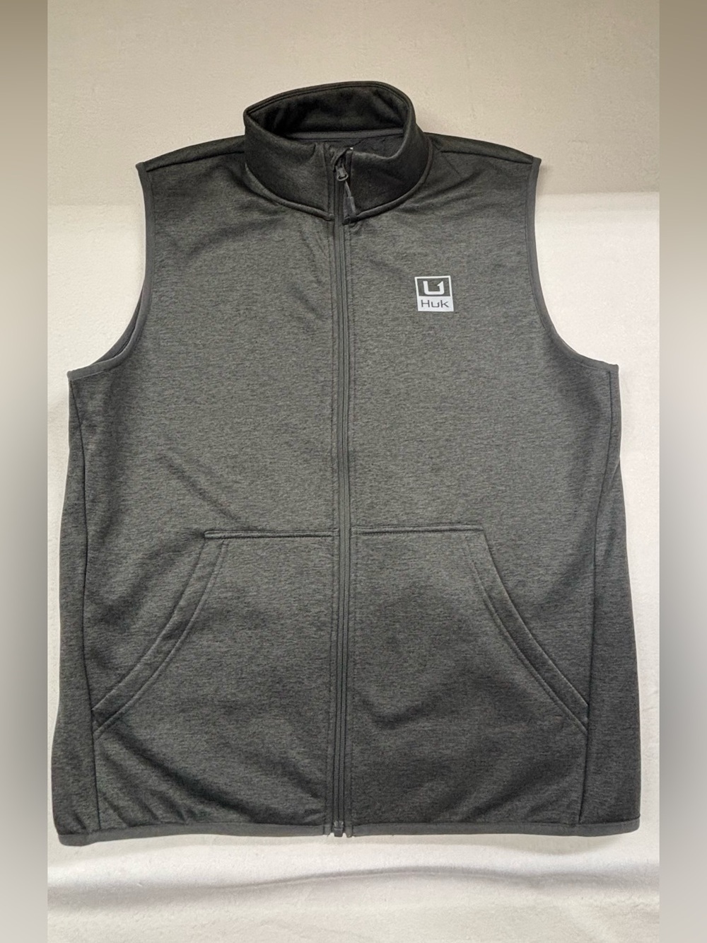 Huk Men's Charcoal Gray Full-Zip Performance Vest